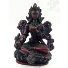 Zöld Tara szobor rezin vörös - 11 cm