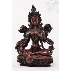 Zöld Tara szobor rezin vörös - 20 cm