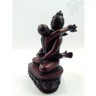 Buddha és Shakti (Samantabhadra) szobor rezin vörös - 12,5