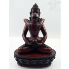Buddha és Shakti (Samantabhadra) szobor rezin vörös - 16,5 cm
