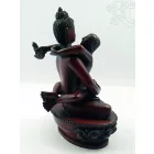 Buddha és Shakti (Samantabhadra) szobor rezin vörös - 16,5 cm