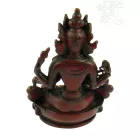 Csenrézi szobor rezin vörös- 15 cm