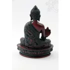 Gyógyító Buddha szobor rezin vörös színű - 13,5