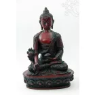 Gyógyító Buddha szobor rezin vörös színű - 20 cm