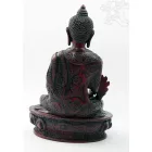 Gyógyító Buddha szobor rezin vörös színű - 20 cm