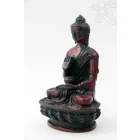 Áldó Buddha vörös színű rezin szobor - 11 cm