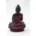 Áldó Buddha vörös színű rezin szobor - 11 cm
