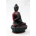 Áldó Buddha vörös színű rezin szobor - 11 cm