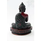 Áldó Buddha vörös színű rezin szobor - 13,5 cm