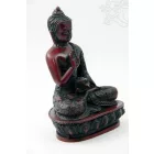 Áldó Buddha vörös színű rezin szobor - 13,5 cm