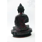 Áldó Buddha vörös színű rezin szobor - 20 cm