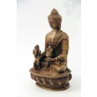 Gyógyító Buddha szobor rezin csont színű - 11 cm