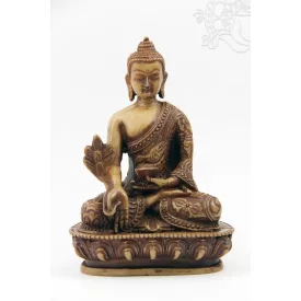 Gyógyító Buddha szobor rezin csont színű - 13,5