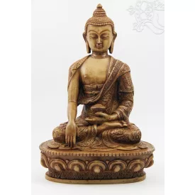 Buddha Shakyamuni csont színű rezin szobor - 20 cm