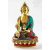 Gyógyító Buddha réz szobor, kővel berakott - 26 cm