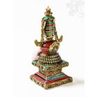 Kővel berakott réz sztúpa - prémium minőségű