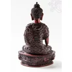 Buddha Shakyamuni, vörös színű rezin szobor - 27 cm