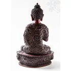Áldó Buddha szobor, rezin, vörös színű - 27 cm