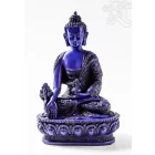 Gyógyító Buddha szobor rezin kék színű - 27 cm