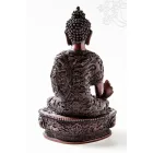 Gyógyító Buddha szobor rezin vörös színű - 27 cm