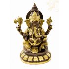 Ganesha réz szobor, arany-bronz - 42 cm