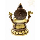 Ganesha réz szobor, arany-bronz - 42 cm
