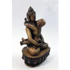 Buddha és Shakti (Samantabhadra) szobor csont színű- 16,5 cm