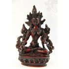 Fehér Tara szobor rezin vörös színű - 14 cm