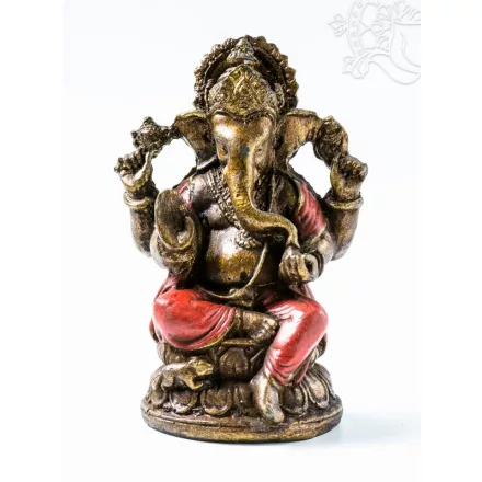 Ganesha színes rezin szobor - 11 cm