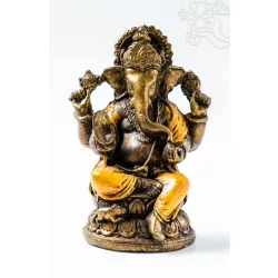 Ganesha színes rezin szobor - 11 cm