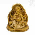 Ganesha színes rezin szobor - 15 cm