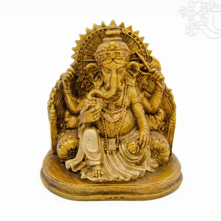 Ganesha színes rezin szobor - 15 cm