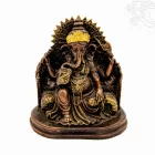 Ganesha színes rezin szobor - 15 cm