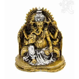 Ganesha színes rezin szobor - 15 cm