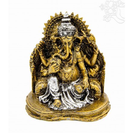 Ganesha színes rezin szobor - 15 cm
