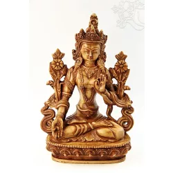 Fehér Tara szobor rezin csont színű - 21 cm