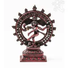 Táncoló Shiva, vörös színű, rezin szobor - 23 cm
