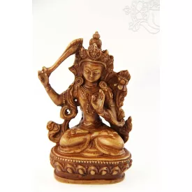 Manjushri szobor csont színű - 10 cm