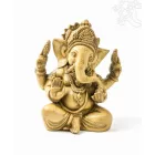 Ganesha, csont színű rezin szobor - 18 cm