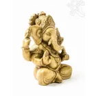 Ganesha, csont színű rezin szobor - 18 cm