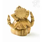 Ganesha, csont színű rezin szobor - 18 cm