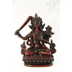 Manjushri szobor vörös színű - 11 cm
