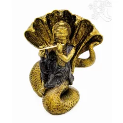 Krishna színes rezin szobor - 19 cm