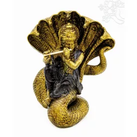 Krishna színes rezin szobor - 19 cm
