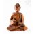 Áldó Buddha fa faragott szobor - 16 cm