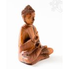 Áldó Buddha fa faragott szobor - 16 cm