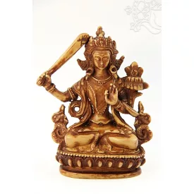 Manjushri szobor csont színű - 11 cm