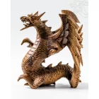 Sárkány fa faragott szobor - 21 cm