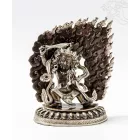 Mahakala réz szobor prémium minőségű, barna-ezüst - 17 cm