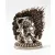 Mahakala réz szobor prémium minőségű, barna-ezüst - 17 cm